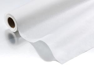 Table Paper Crepe White Standard 24"x125" [007]  .. .  .  